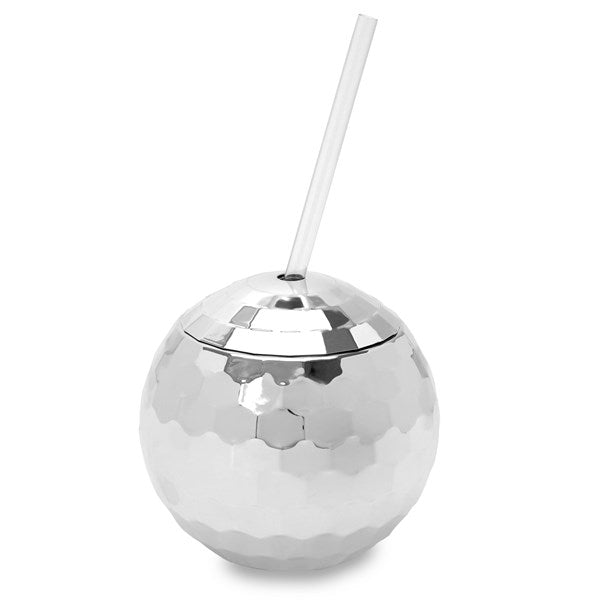 Disco Ball Cup with Straw