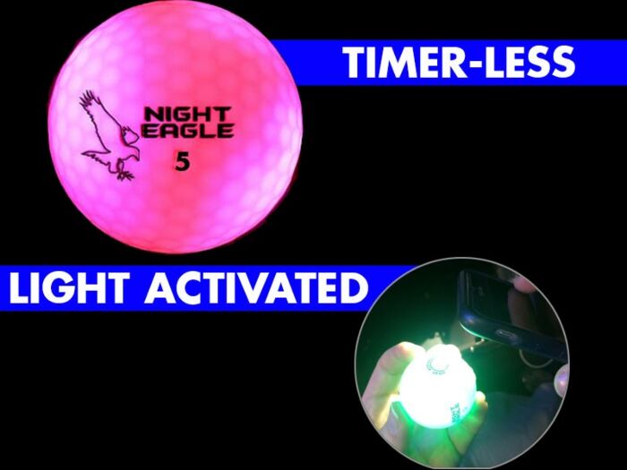 NIGHT EAGLE CV LED GOLF BALL - PINK