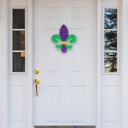 Fleur De Lis Tinsel Decoration