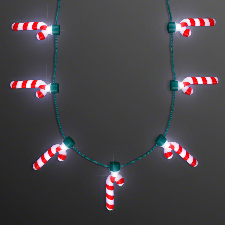 Candy Cane Lights Christmas Party Necklace