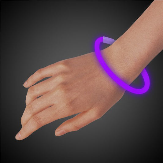Purple 9" Glow Bracelets (50 Per pack)