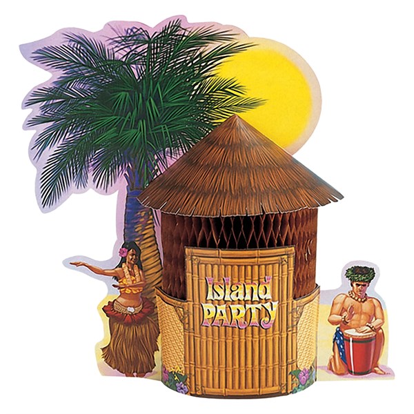 Tiki Hut Honeycomb 11 1/2" Centerpiece