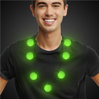 LED Green Ball Necklace