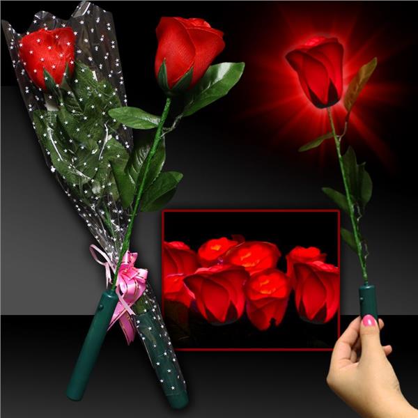 LED Red Roses (12 Per Pack)