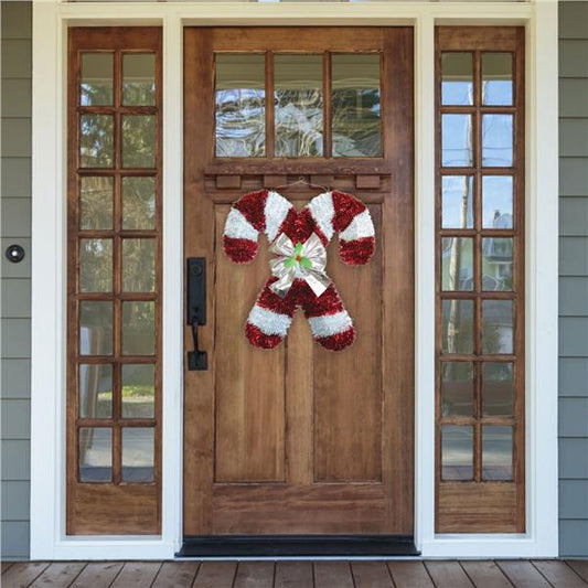 Candy Canes Tinsel Decoration