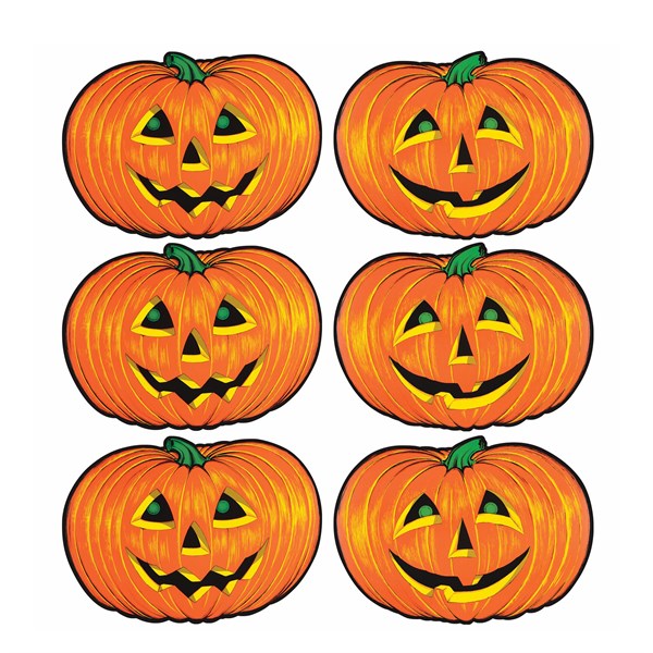 Jack-O-Lantern Cutouts (6 Per pack)