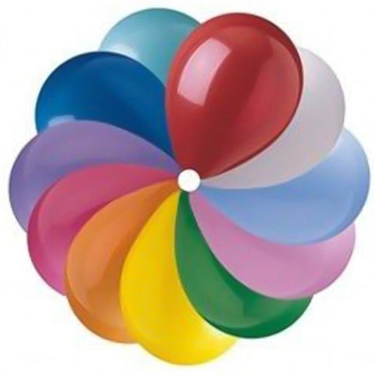 Assorted Color Latex 12" Balloons (100 Per pack)