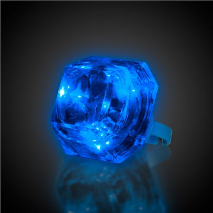 LED Blue Diamond Ring