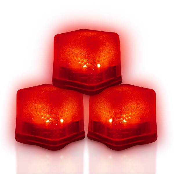 Red LED Ice Cubes (12 Per pack)