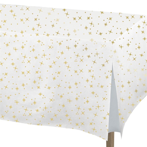 Gold Stars Vinyl Table Cover