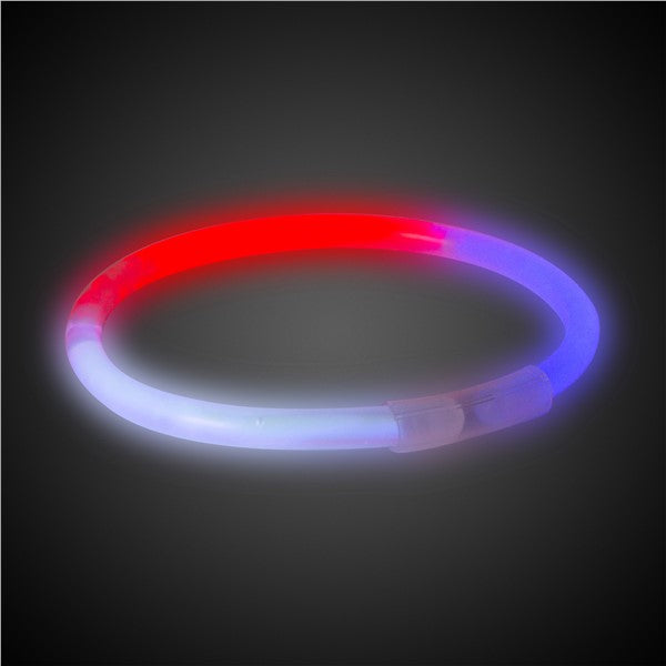 Red, White, and Blue 8" Glow Bracelets (50 Per pack)