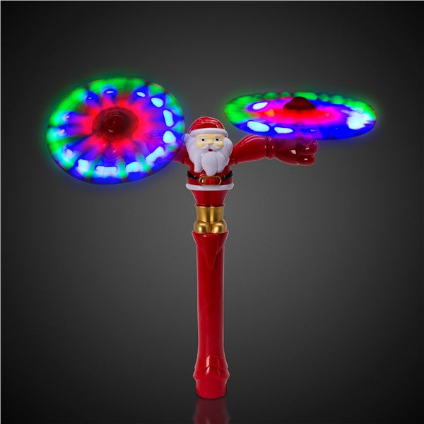 LED Santa Swivel Arms Spinner Wand