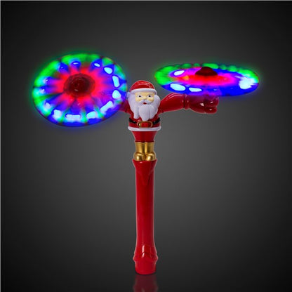 LED Santa Swivel Arms Spinner Wand