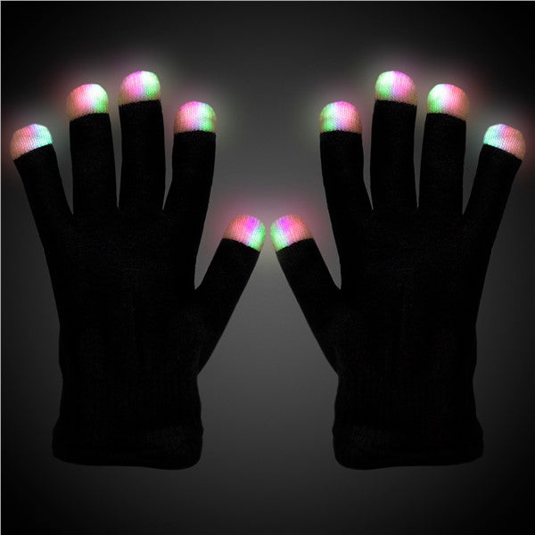 LED Black Rave Gloves