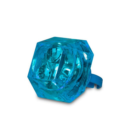 LED Blue Diamond Ring