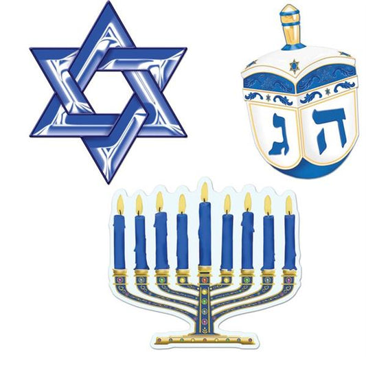 Hanukkah Cutouts (3 per pack)