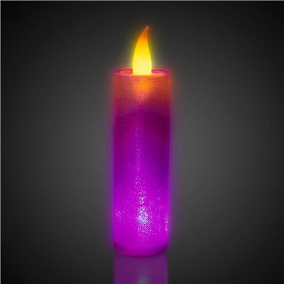 LED Flameless Multi-Color Glitter Candle