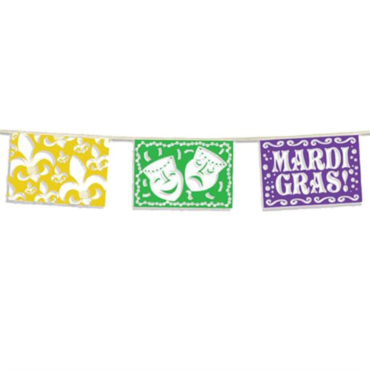 Mardi Gras Flag Banner