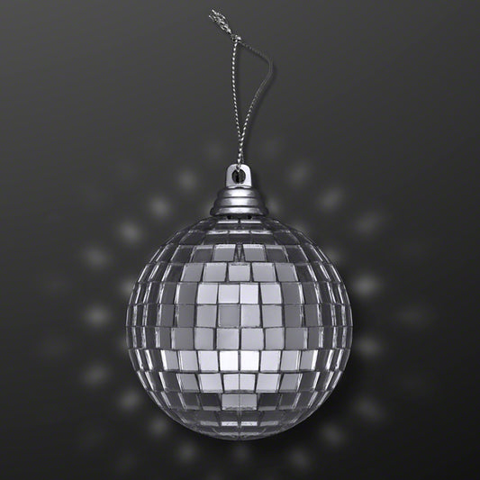 Disco Ball Necklace, Charm on Silver Beads (NON-Light Up)