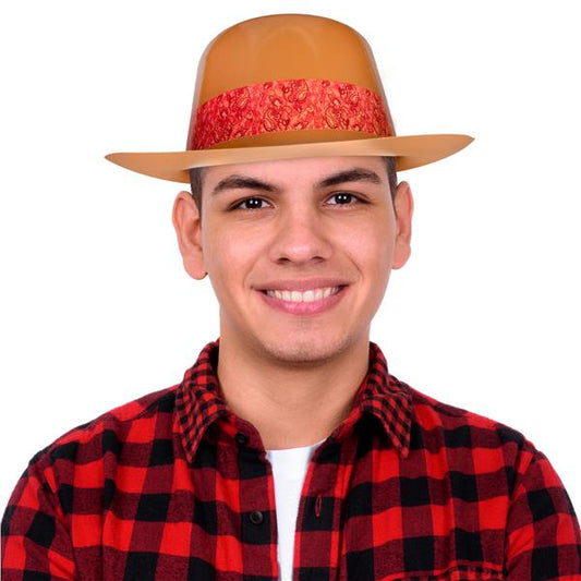 Cowboy Hats With Red Bandanas (12 Per pack)