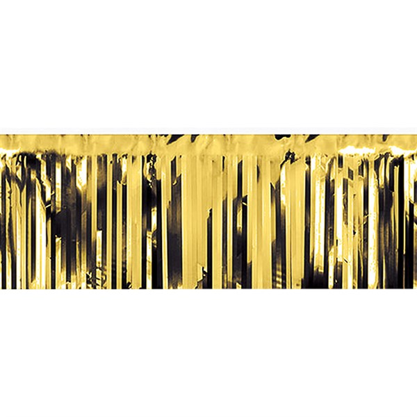 Gold Metallic Fringe Banner