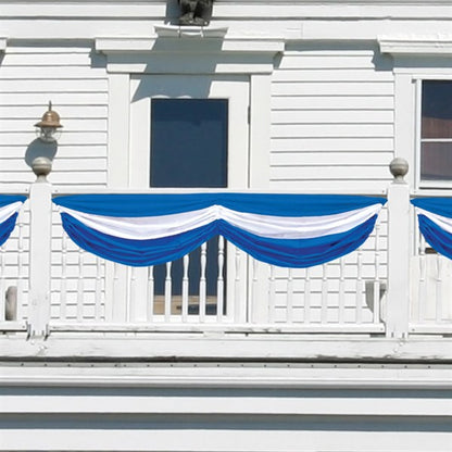 Blue & White Fabric Bunting Decoration