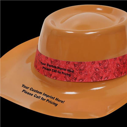 Cowboy Hats With Red Bandanas (12 Per pack)