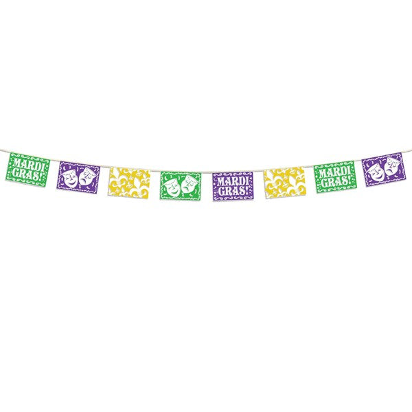 Mardi Gras Flag Banner