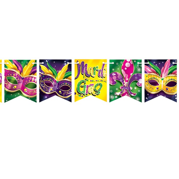 Mardi Gras Masks Foil Streamer