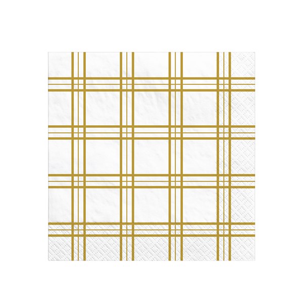 Gold Motif Beverage Napkins (40 Per pack)