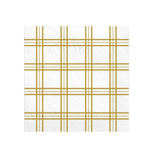 Gold Motif Beverage Napkins (40 Per pack)