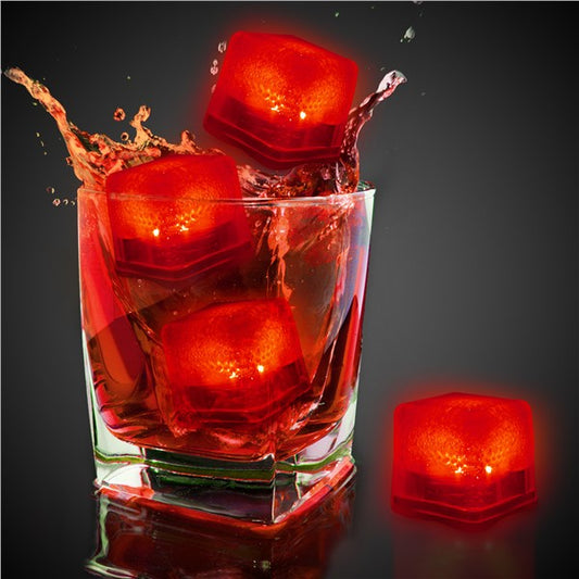 Red LED Ice Cubes (12 Per pack)