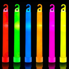 Premium 6" Glow Sticks Assorted (25 Per Pack)