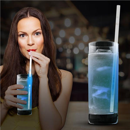 Blue 9" Glow Motion Straws (25 per pack)