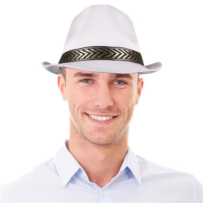 White Funky Fedora Hat