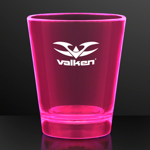 1.5 oz. Pink Neon Glow Shot Glasses, UV Reactive