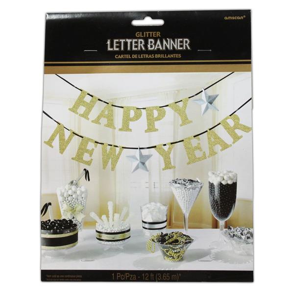 Happy New Year Glitter Banner