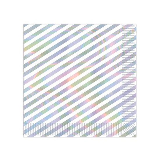 Iridescent Stripes Lunch Napkins (16 per pack)