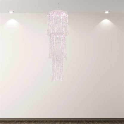 Silver Fringe Chandelier