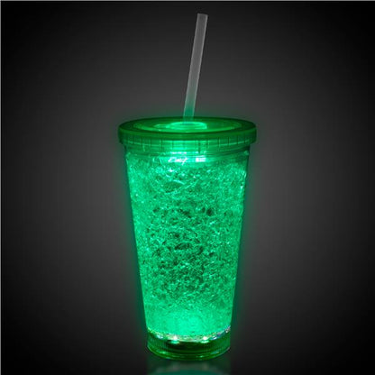 LED Green Crystal 16 oz Tumbler