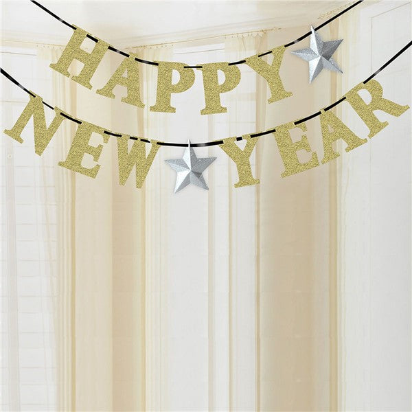 Happy New Year Glitter Banner