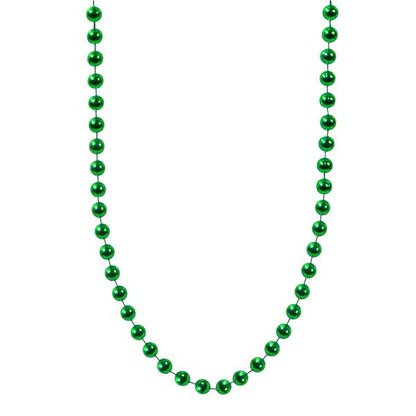 Green 7mm Bead 33" Necklaces (12 Per pack)