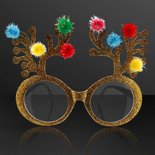 Christmas Reindeer Antler Novelty Glasses (NON-Light Up)