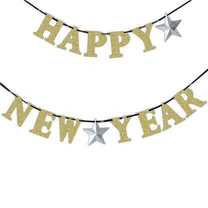 Happy New Year Glitter Banner