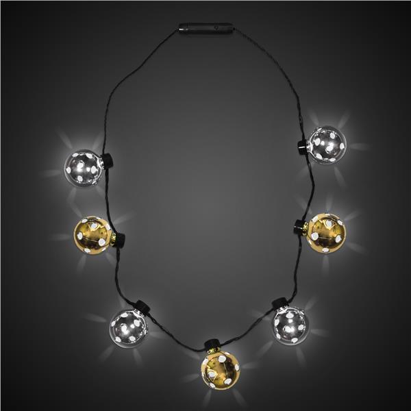 LED Gold & Silver Disco Ball Necklace