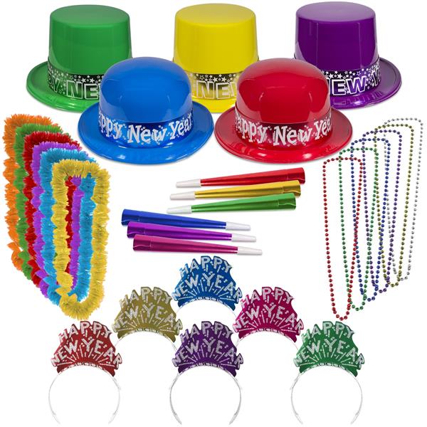 Colorful Showboat New Year Party Kit For 100