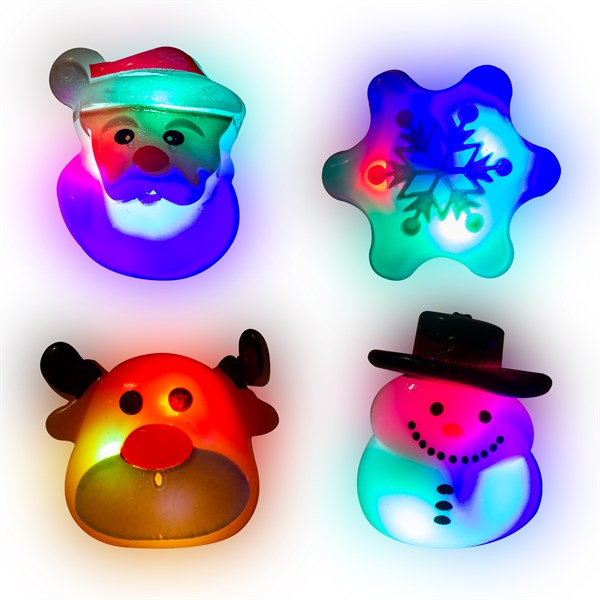 LED Christmas Rings Assortment (24 Per pack)