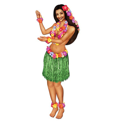 Hula Girl Jointed Cutout