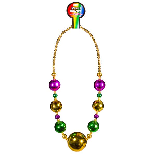 Mardi Gras Jumbo Bead 44" Necklace