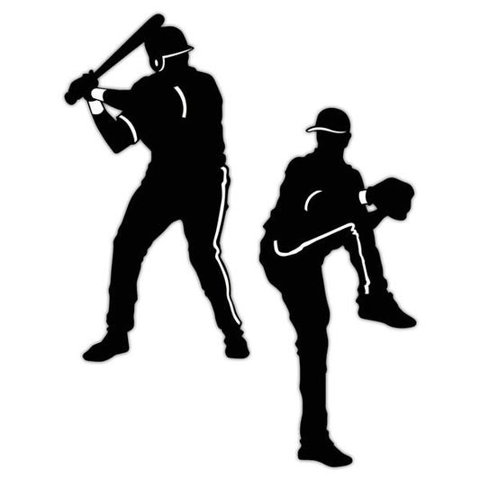 Baseball Player Silhouettes (2 Per pack)
